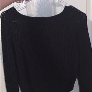 Black cropped sweater